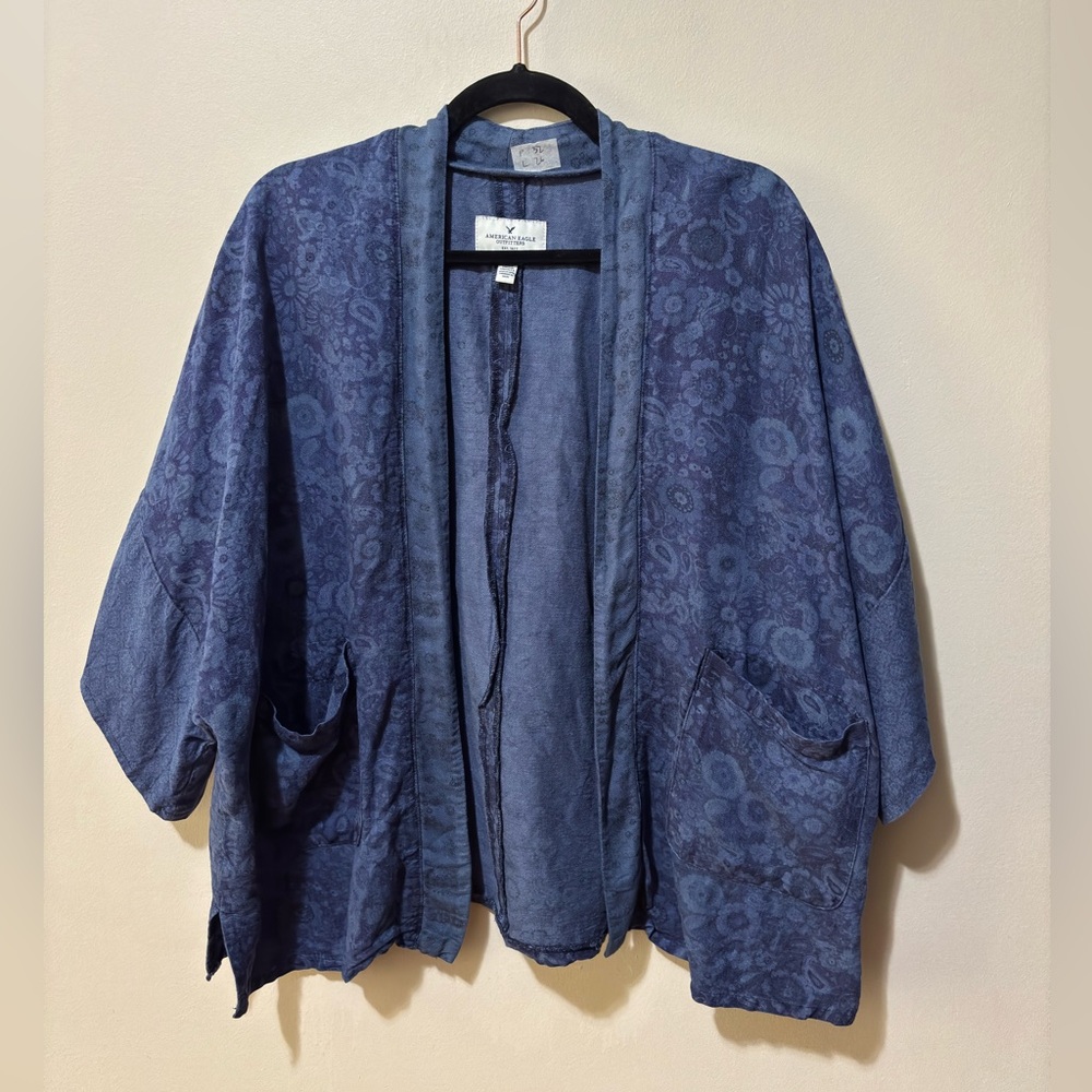 American Eagle Outfitters Blue Textured Fabric